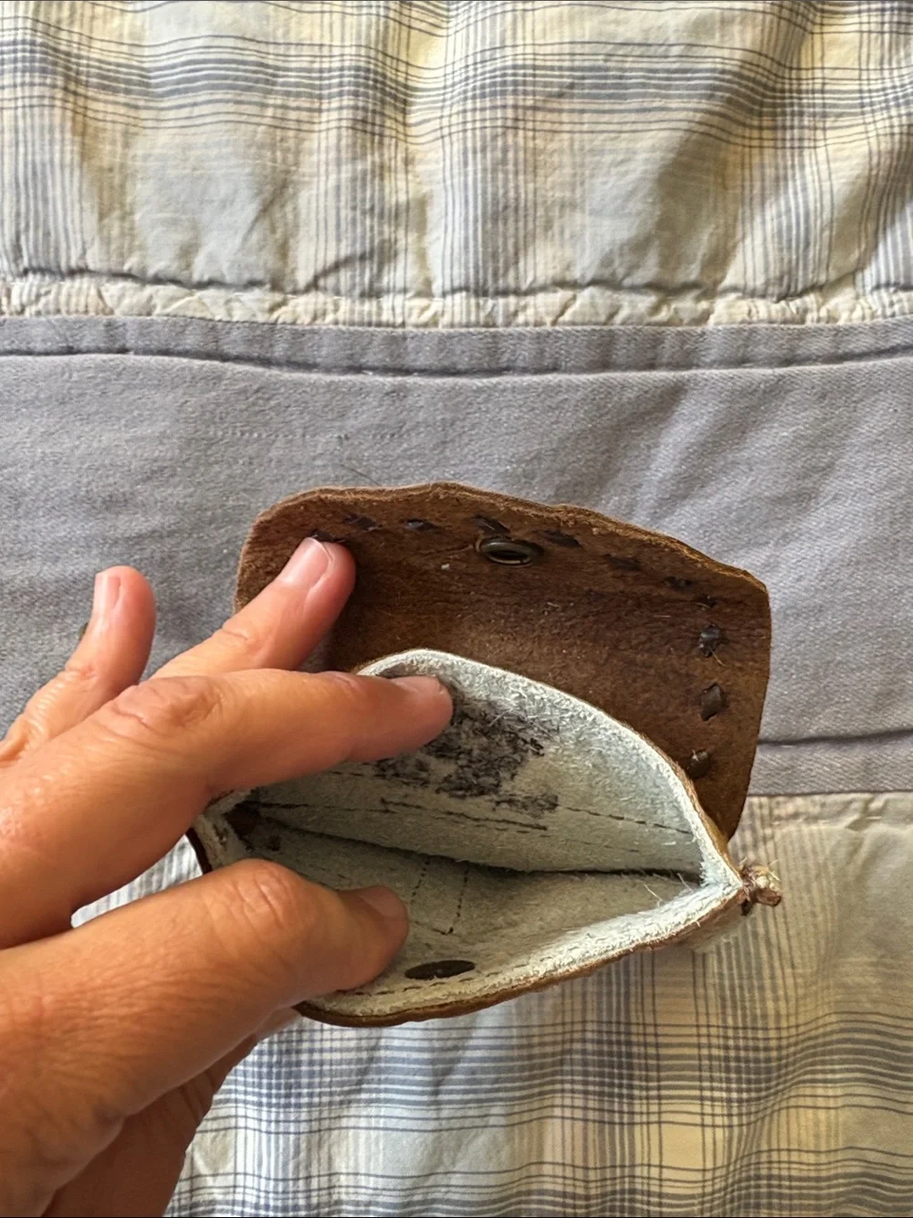 Leather Mule money pouch